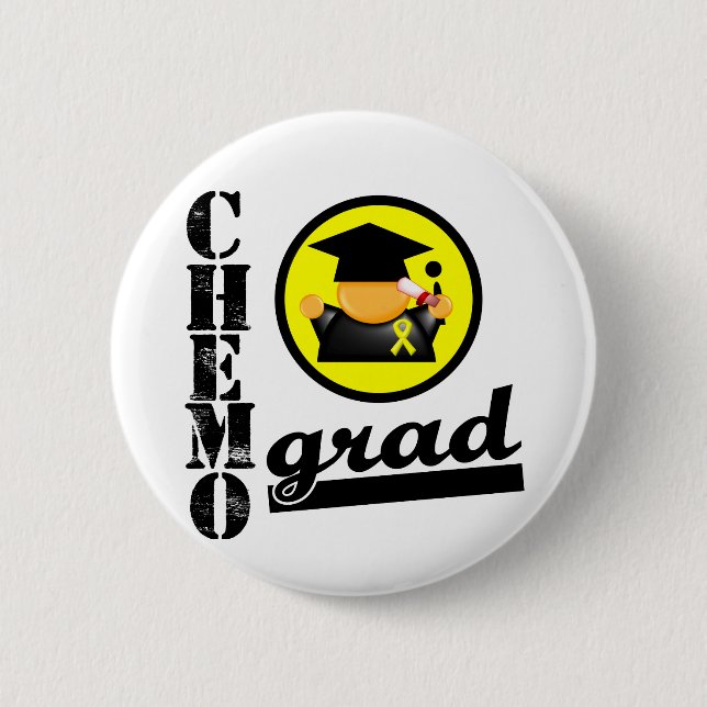 Badge Rond 5 Cm Ruban chimio Grad Testicule Cancer (Devant)