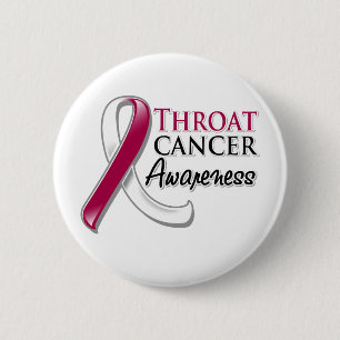 Badge Rond 5 Cm Ruban de conscience de cancer de la gorge