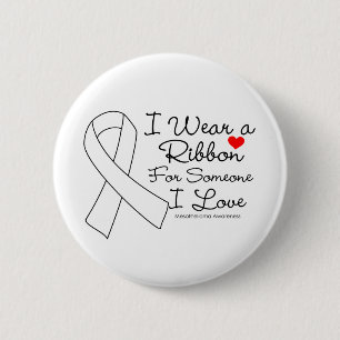 Badge Rond 5 Cm Ruban de mèsothéliome quelqu'un amour d'I