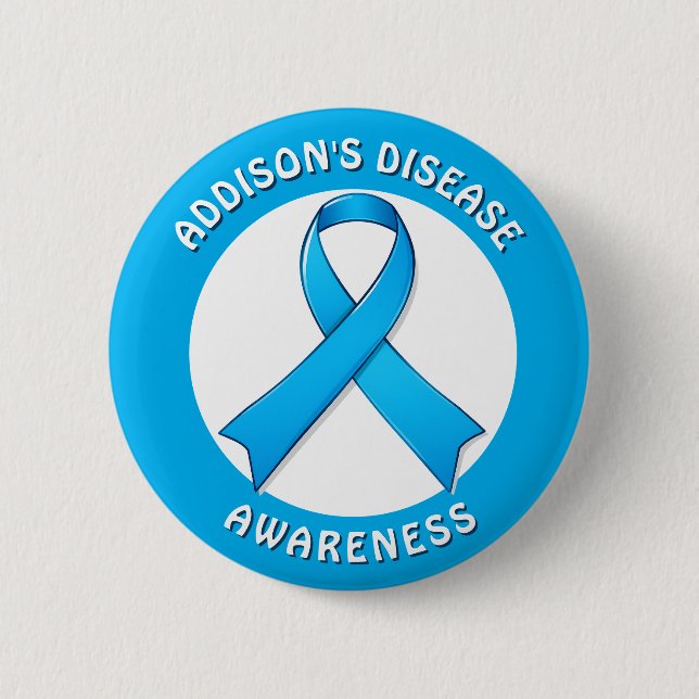 Badge Rond 5 Cm Ruban de sensibilisation à la maladie d'Addison (Devant)