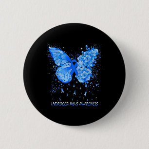 Badge Rond 5 Cm Ruban de sensibilisation à l'hydrocéphalie papillo