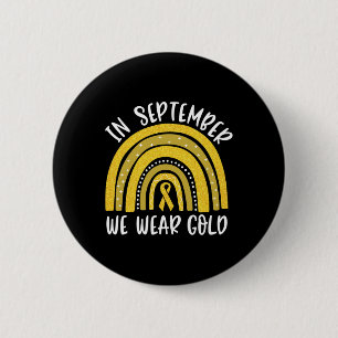 Badge Rond 5 Cm Ruban de Sensibilisation au Cancer de l'Enfant en