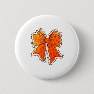 Badge Rond 5 Cm Ruban de sensibilisation orange soutenant la sclér