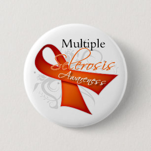 Badge Rond 5 Cm Ruban déroulant - Sensibilisation à la sclérose en