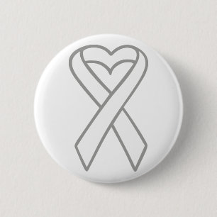 Badge Rond 5 Cm Ruban du cancer du poumon
