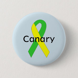 Badge Rond 5 Cm Ruban jaune canari