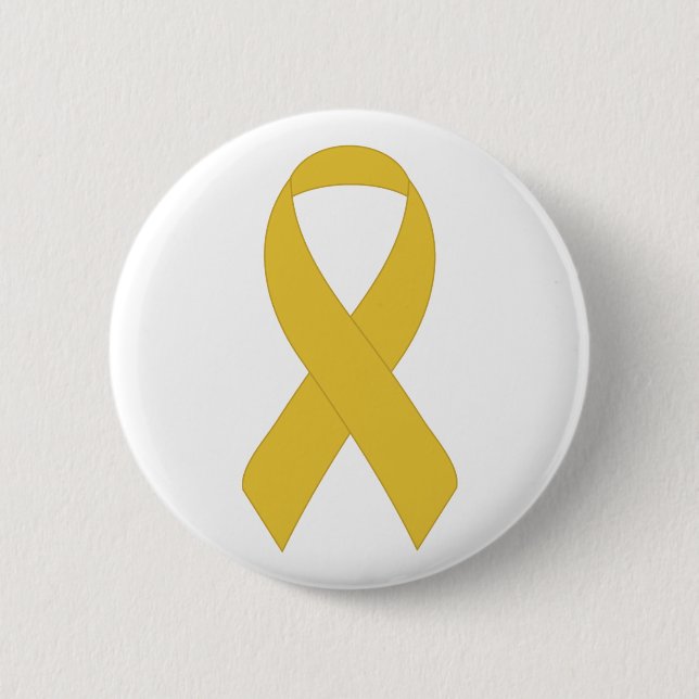 Badge Rond 5 Cm Ruban jaune simple (Devant)