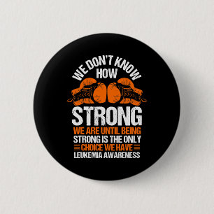Badge Rond 5 Cm Ruban orange cancer du sang Sensibilisation à la l