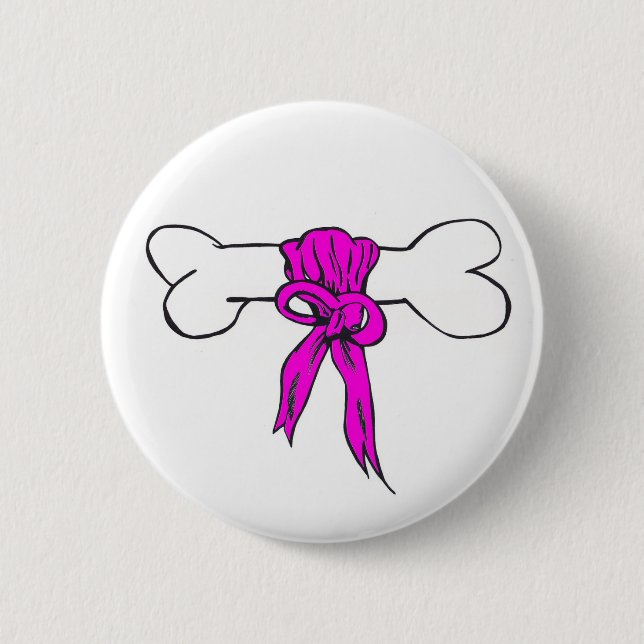 Badge Rond 5 Cm Ruban rose (Devant)