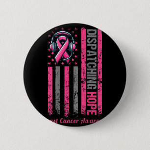 Badge Rond 5 Cm Ruban rose de sensibilisation au cancer du sein ch