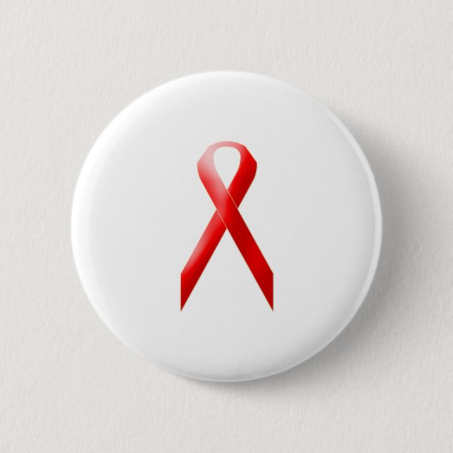 Badge Rond 5 Cm Ruban rouge (Devant)