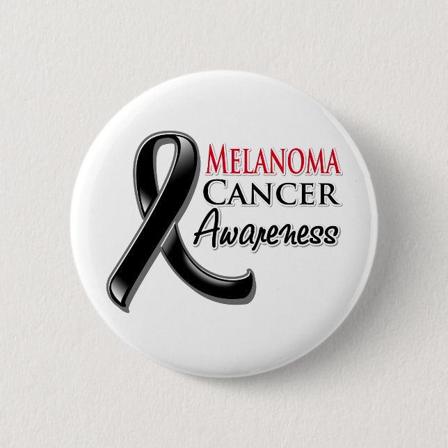 Badge Rond 5 Cm Ruban Sensibilisation au cancer du mélanome (Devant)