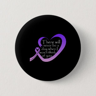 Badge Rond 5 Cm Ruban Violet de Sensibilisation 
