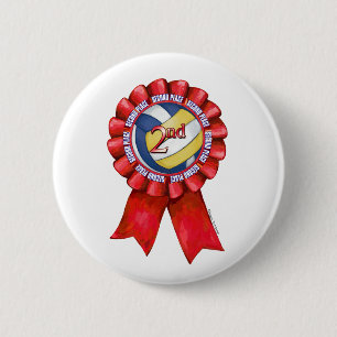 Badge Rond 5 Cm Rubans de volleyball 2e