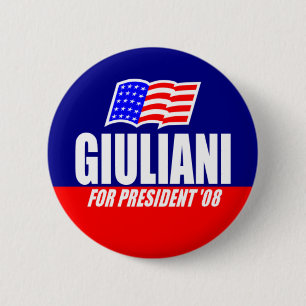 Badge Rond 5 Cm Rudolph Giuliani pour le président 08 bouton