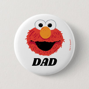 Badge Rond 5 Cm Rue Sésame   Elmo Birthday Chalkboard Papa