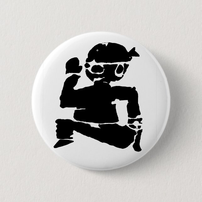 Badge Rond 5 Cm Running Ninja Button (Devant)
