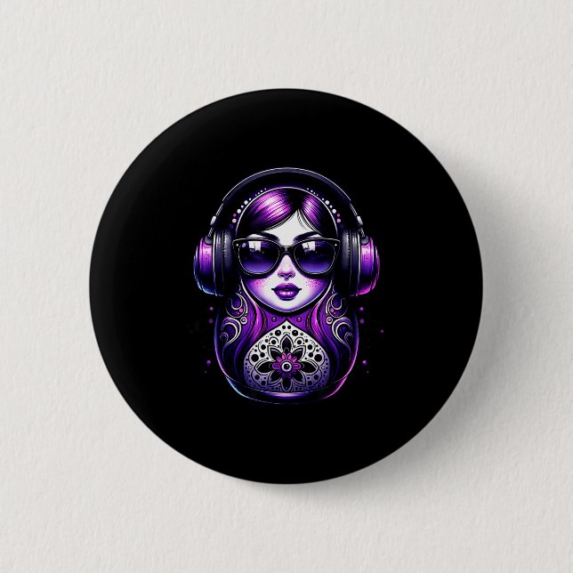 Badge Rond 5 Cm Russian Matryoshka Music Russia Russian Matryoshka (Devant)