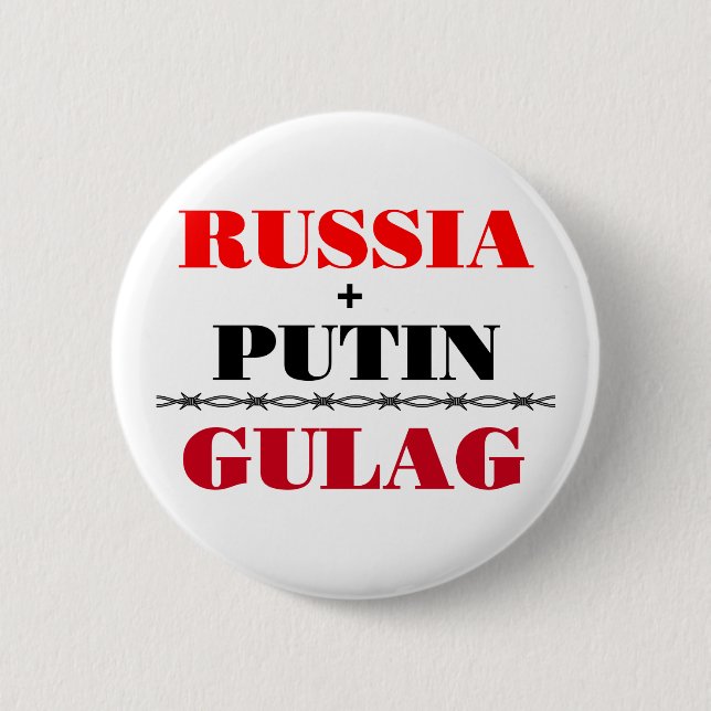 Badge Rond 5 Cm Russie et Poutine (Devant)