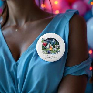 Badge Rond 5 Cm Rustic Camp Bride Fête de Bachelorette Personnalis