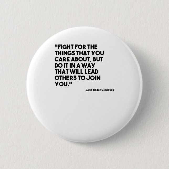 Badge Rond 5 Cm Ruth Bader Ginsburg Citations Care (Devant)