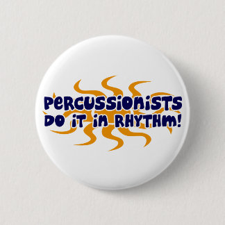 Badge Rond 5 Cm Rythme de percussionniste