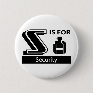 Badge Rond 5 Cm S est pour la sécurité