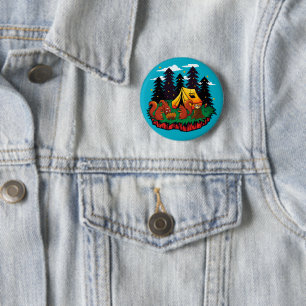 Badge Rond 5 Cm S’more de plaisir avec cet écureuil de camping