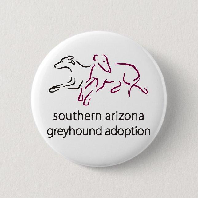Badge Rond 5 Cm S un bouton d'adoption de lévrier (Devant)