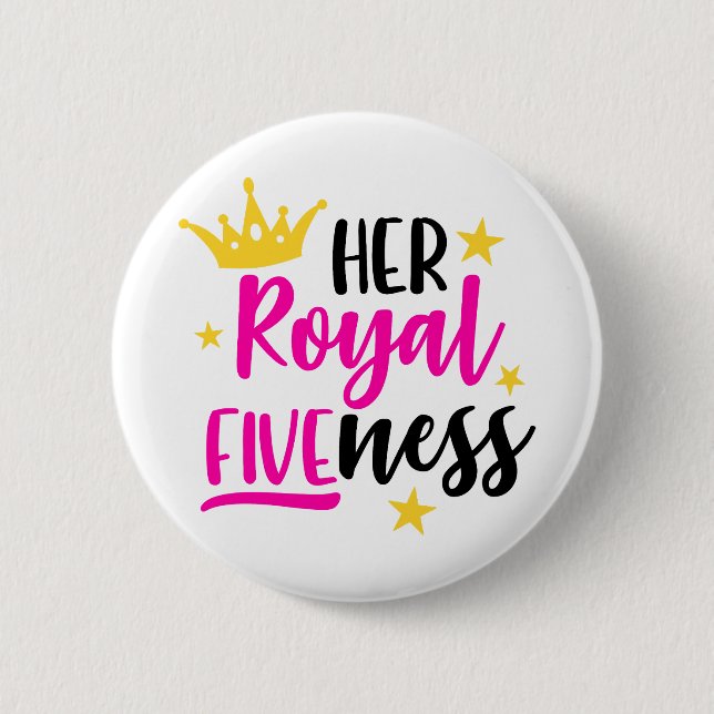 Badge Rond 5 Cm Sa Réaction Royale (Devant)
