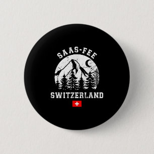 Badge Rond 5 Cm Saas-fee Suisse Station de ski Alpes Ski alpin