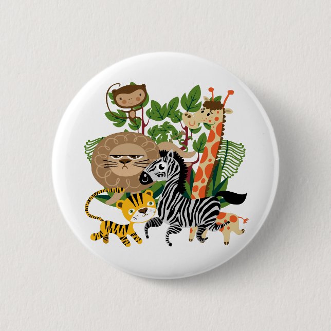 Badge Rond 5 Cm Safari animal (Devant)