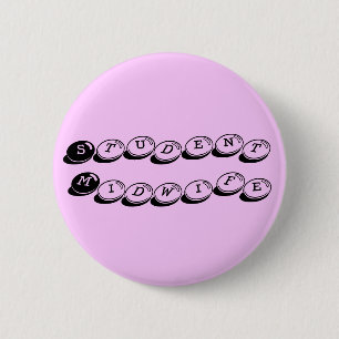 Badge Rond 5 Cm Sage-femme d'étudiant
