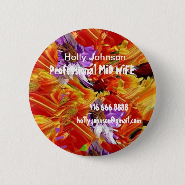 Badge Rond 5 Cm SAGE-FEMME professionnelle : Remplacez l'image des (Devant)