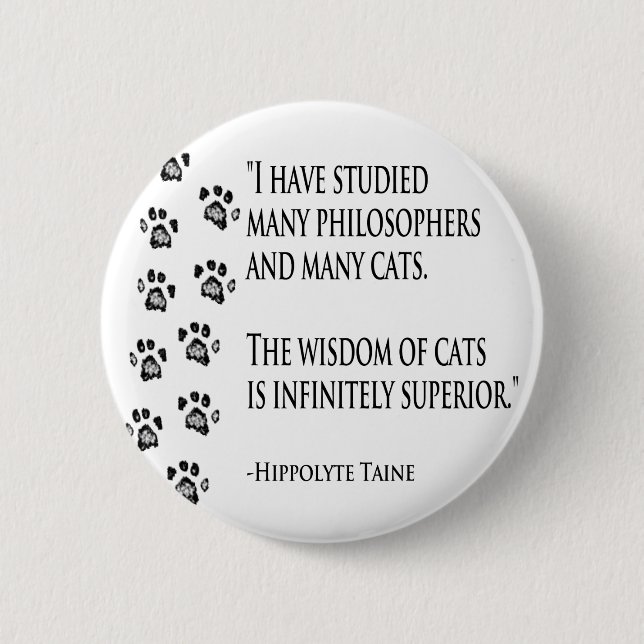 Badge Rond 5 Cm Sagesse des chats (Devant)
