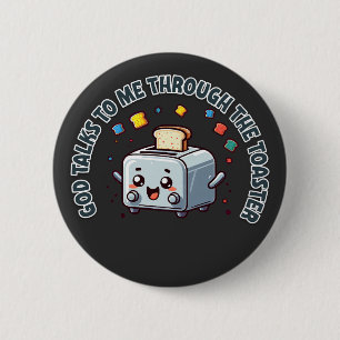 Badge Rond 5 Cm Sagesse grillée Retro Design Quirky