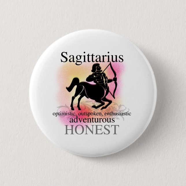 Badge Rond 5 Cm Sagittaire au sujet de vous (Devant)