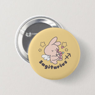 Badge Rond 5 Cm Sagittarius Bunny : Archer aventurier de l'amour