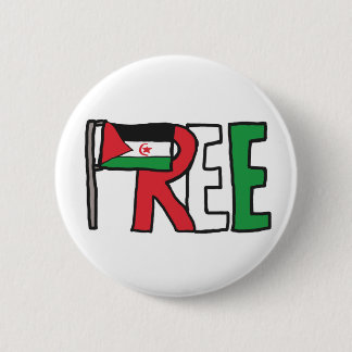 Badge Rond 5 Cm Sahara occidental libre