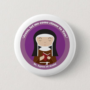 Badge Rond 5 Cm Saint-Agnès d'Assise