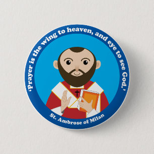 Badge Rond 5 Cm Saint-Ambrose de Milan