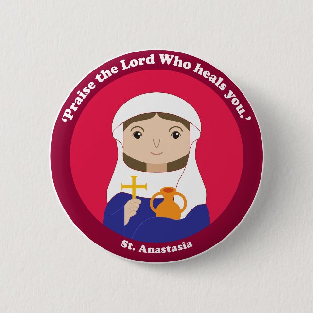 Badge Rond 5 Cm Saint-Anastasia (Devant)