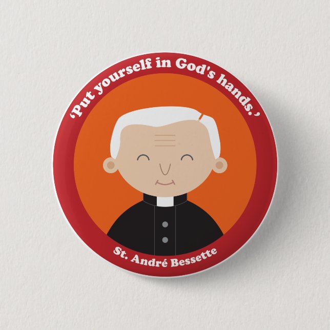 Badge Rond 5 Cm Saint André Bessette (Devant)