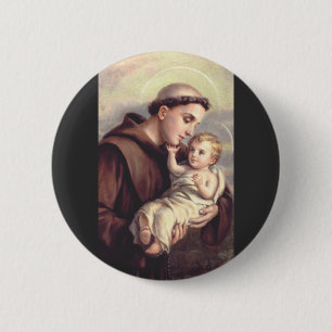 Badge Rond 5 Cm Saint Antoine de Padoue