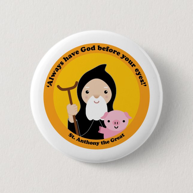 Badge Rond 5 Cm Saint Antoine le Grand (Devant)