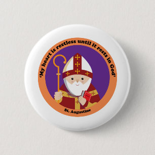 Badge Rond 5 Cm Saint Augustin d'Hippone