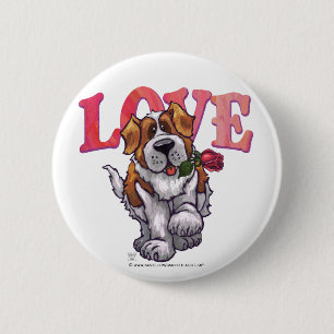 Badge Rond 5 Cm Saint-Bernard Valentin