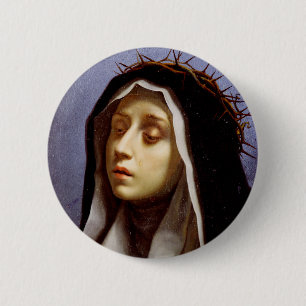 Badge Rond 5 Cm Saint-Catherine de Sienne