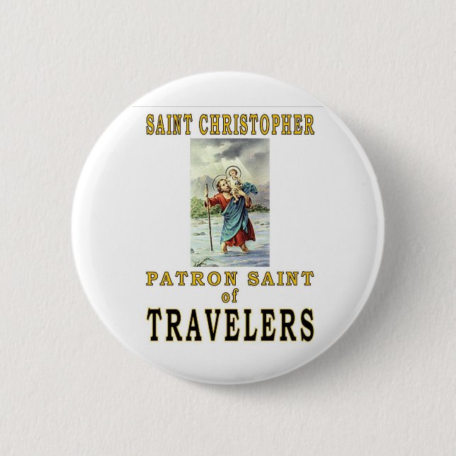 BADGE ROND 5 CM SAINT CHRISTOPHER (Devant)