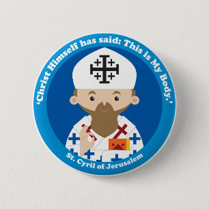 Badge Rond 5 Cm Saint Cyril de Jérusalem